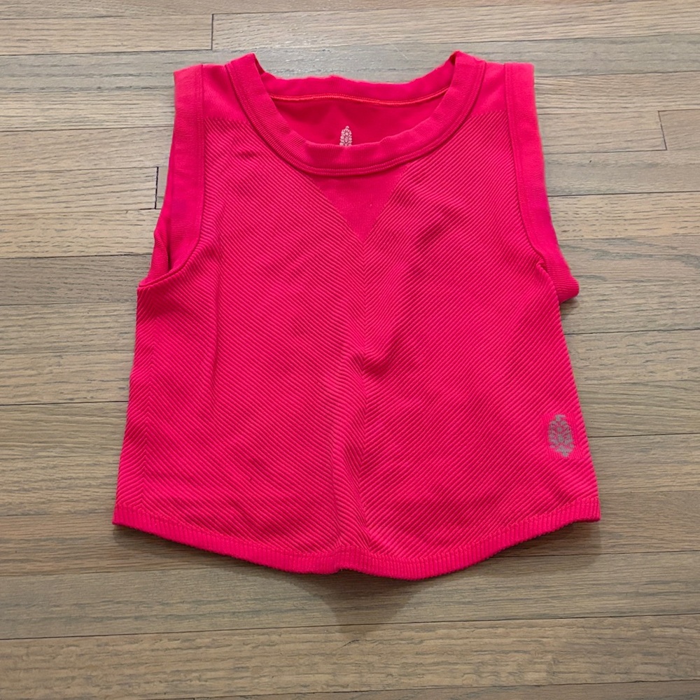 Free People movement bright pink tank top